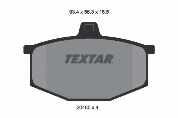 2048002 TEXTAR Комплект тормозных колодок, дисковый тормоз (фото 1)