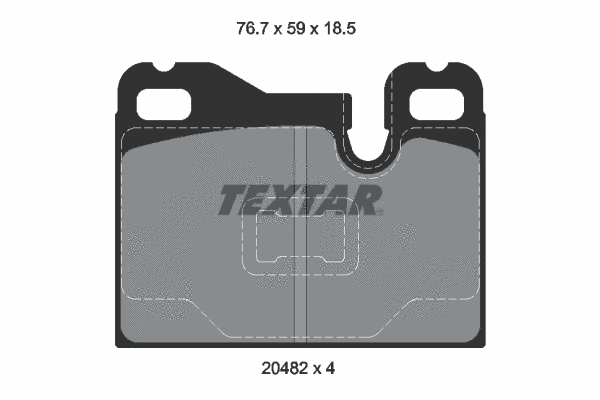 2048201 TEXTAR Комплект тормозных колодок, дисковый тормоз (фото 1)