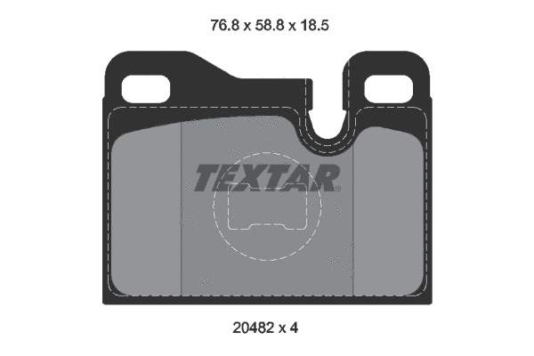 2048203 TEXTAR Комплект тормозных колодок, дисковый тормоз (фото 1)