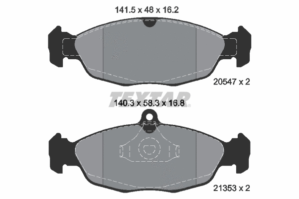 2054701 TEXTAR Комплект тормозных колодок, дисковый тормоз (фото 1)