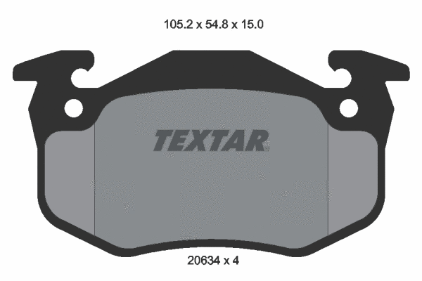 2063402 TEXTAR Комплект тормозных колодок, дисковый тормоз (фото 1)