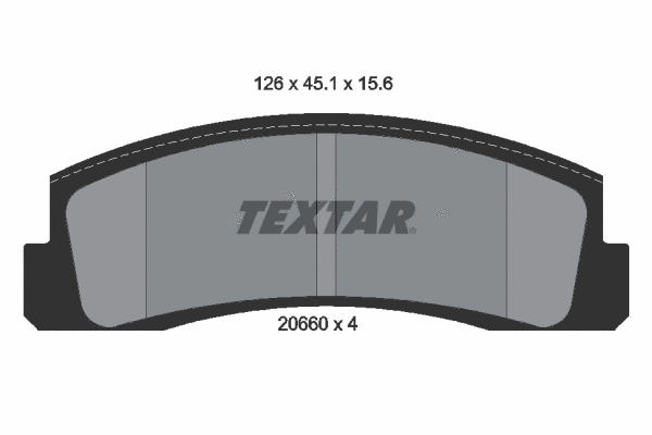 2066001 TEXTAR Комплект тормозных колодок, дисковый тормоз (фото 1)