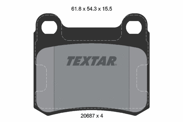 2068701 TEXTAR Комплект тормозных колодок, дисковый тормоз (фото 1)
