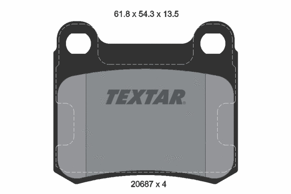 2068703 TEXTAR Комплект тормозных колодок, дисковый тормоз (фото 1)