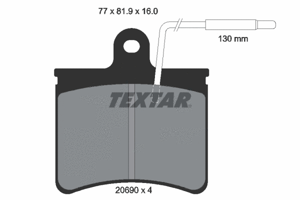 2069001 TEXTAR Комплект тормозных колодок, дисковый тормоз (фото 1)