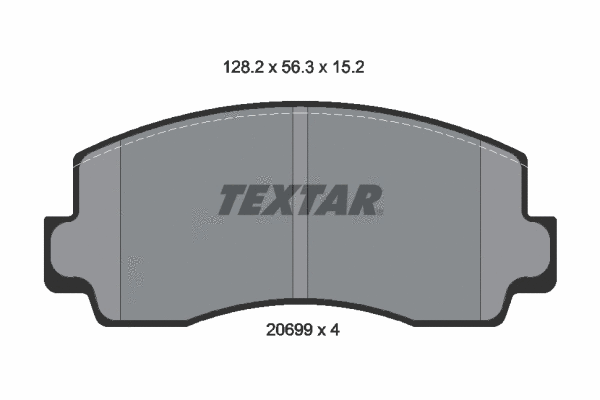 2069901 TEXTAR Комплект тормозных колодок, дисковый тормоз (фото 1)