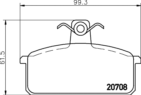 2070801 TEXTAR Комплект тормозных колодок, дисковый тормоз (фото 1)
