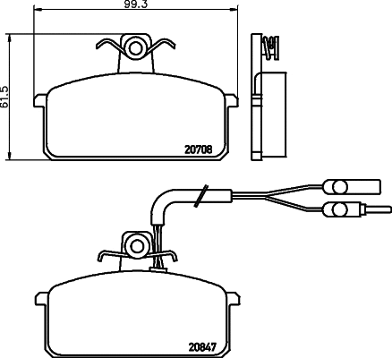 2070802 TEXTAR Комплект тормозных колодок, дисковый тормоз (фото 1)