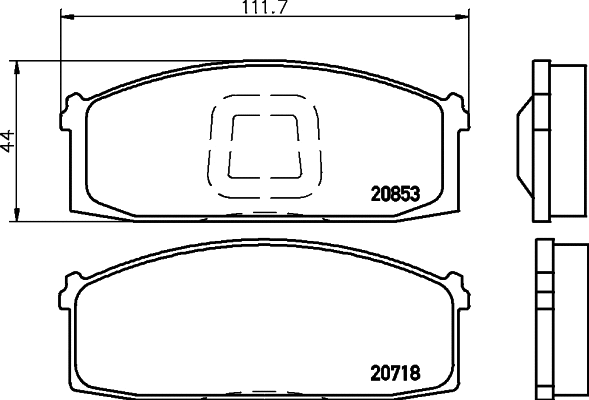 2071803 TEXTAR Комплект тормозных колодок, дисковый тормоз (фото 1)