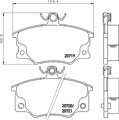 2071901 TEXTAR Комплект тормозных колодок, дисковый тормоз (фото 1)