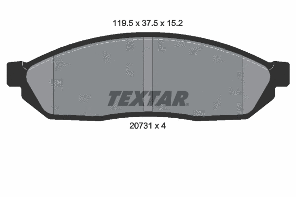 2073101 TEXTAR Комплект тормозных колодок, дисковый тормоз (фото 1)