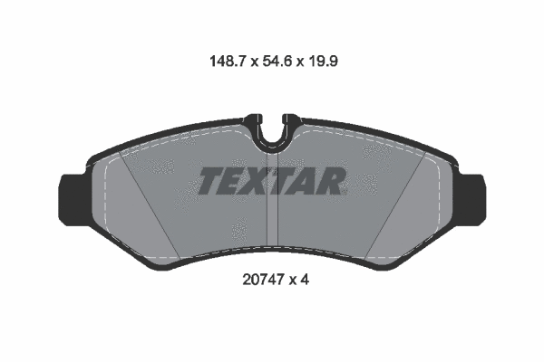 2074701 TEXTAR Комплект тормозных колодок, дисковый тормоз (фото 1)