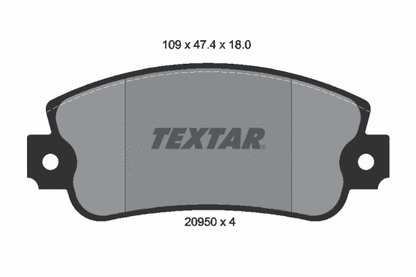 2095005 TEXTAR Комплект тормозных колодок, дисковый тормоз (фото 1)