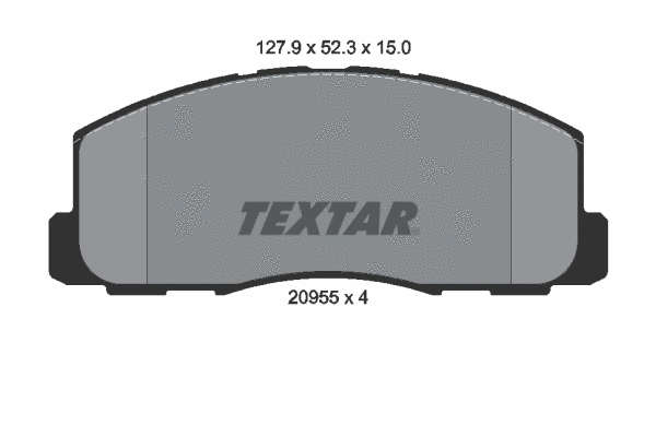2095501 TEXTAR Комплект тормозных колодок, дисковый тормоз (фото 1)