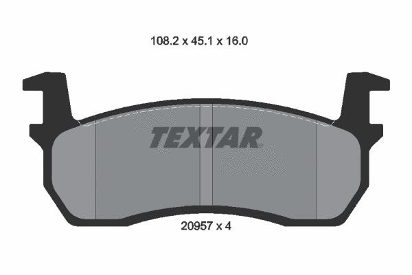 2095701 TEXTAR Комплект тормозных колодок, дисковый тормоз (фото 1)