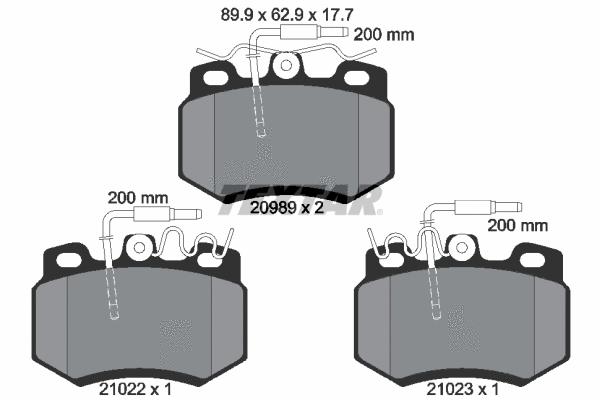 2098901 TEXTAR Комплект тормозных колодок, дисковый тормоз (фото 1)
