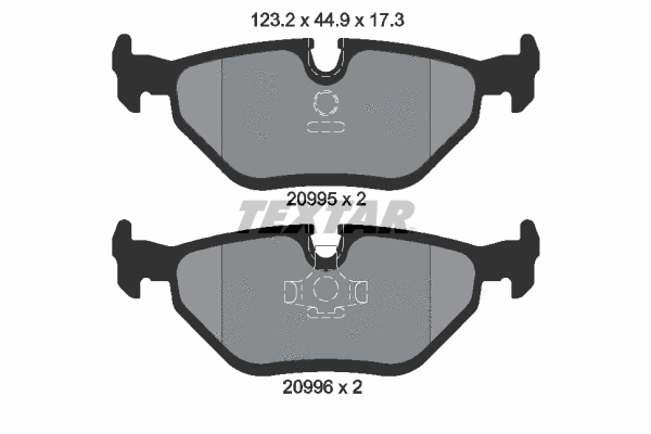 2099501 TEXTAR Комплект тормозных колодок, дисковый тормоз (фото 1)