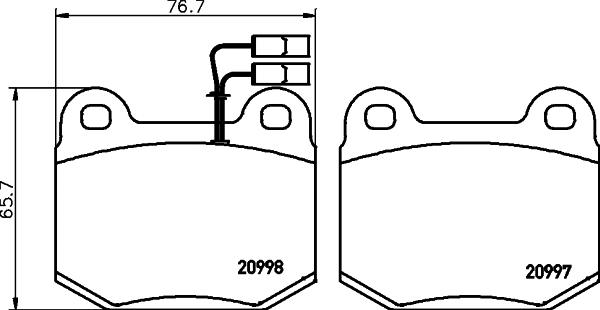 2099701 TEXTAR Комплект тормозных колодок, дисковый тормоз (фото 1)