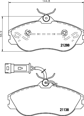 2113803 TEXTAR Комплект тормозных колодок, дисковый тормоз (фото 1)