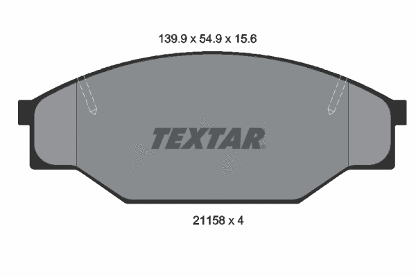 2115801 TEXTAR Комплект тормозных колодок, дисковый тормоз (фото 1)