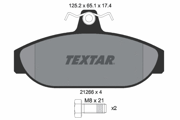 2126601 TEXTAR Комплект тормозных колодок, дисковый тормоз (фото 1)