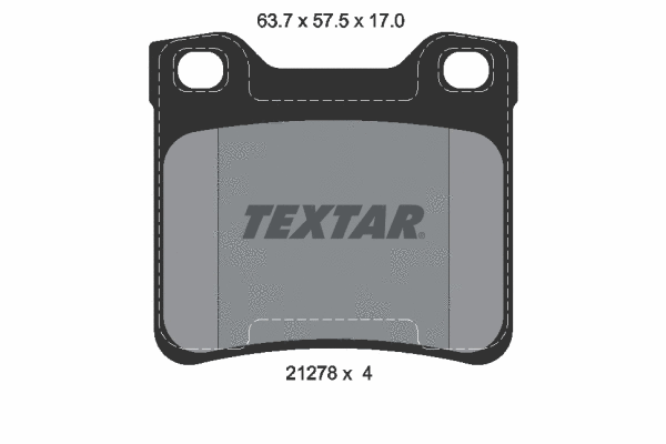2127803 TEXTAR Комплект тормозных колодок, дисковый тормоз (фото 1)