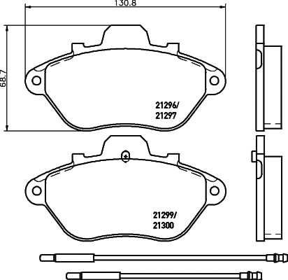 2129602 TEXTAR Комплект тормозных колодок, дисковый тормоз (фото 1)