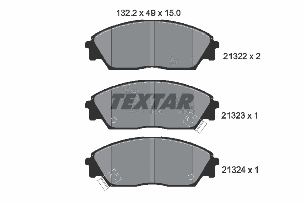 2132201 TEXTAR Комплект тормозных колодок, дисковый тормоз (фото 1)