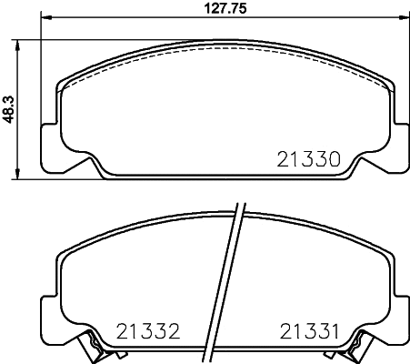 2133001 TEXTAR Комплект тормозных колодок, дисковый тормоз (фото 1)
