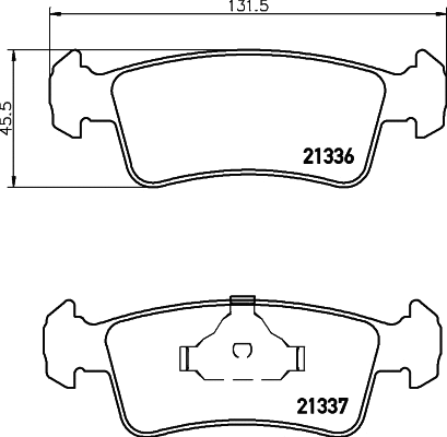2133601 TEXTAR Комплект тормозных колодок, дисковый тормоз (фото 1)