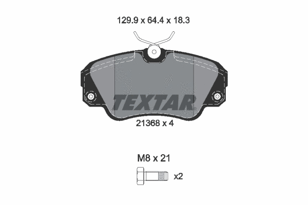 2136801 TEXTAR Комплект тормозных колодок, дисковый тормоз (фото 1)