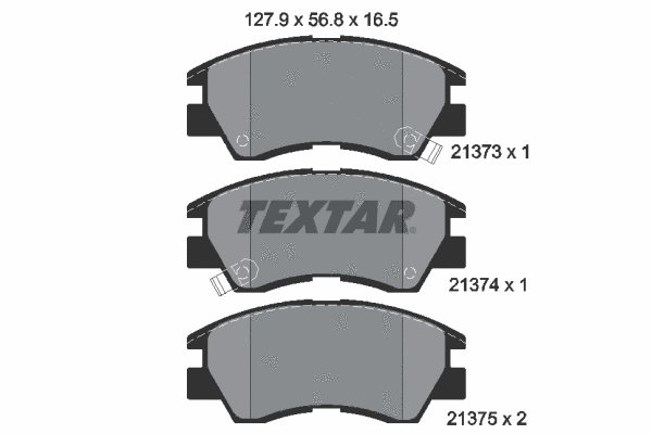 2137301 TEXTAR Комплект тормозных колодок, дисковый тормоз (фото 1)