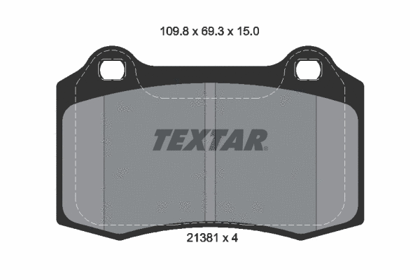 2138102 TEXTAR Комплект тормозных колодок, дисковый тормоз (фото 1)