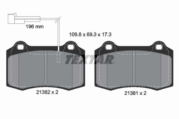 2138201 TEXTAR Комплект тормозных колодок, дисковый тормоз (фото 1)