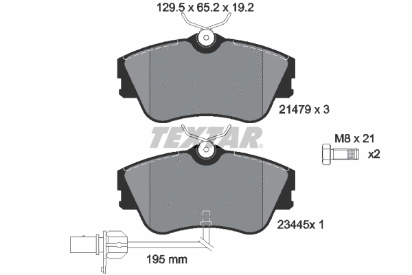 2147903 TEXTAR Комплект тормозных колодок, дисковый тормоз (фото 1)