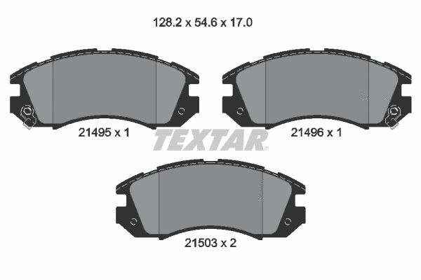 2149501 TEXTAR Комплект тормозных колодок, дисковый тормоз (фото 1)