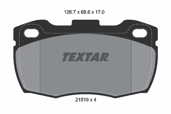 2151902 TEXTAR Комплект тормозных колодок, дисковый тормоз (фото 1)