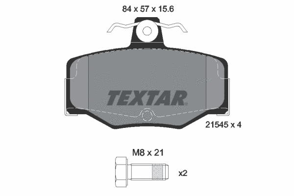 2154501 TEXTAR Комплект тормозных колодок, дисковый тормоз (фото 1)