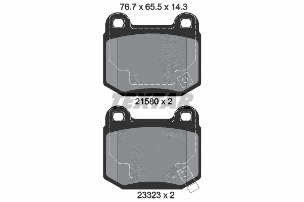 2158001 TEXTAR Комплект тормозных колодок, дисковый тормоз (фото 1)