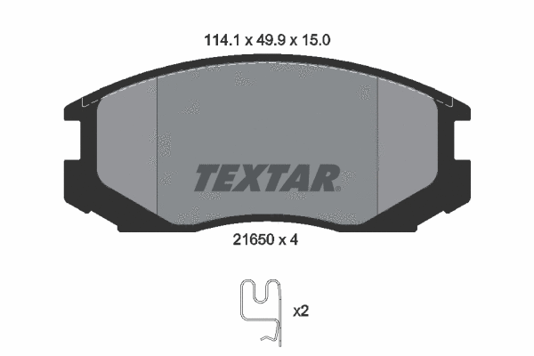 2165001 TEXTAR Комплект тормозных колодок, дисковый тормоз (фото 1)