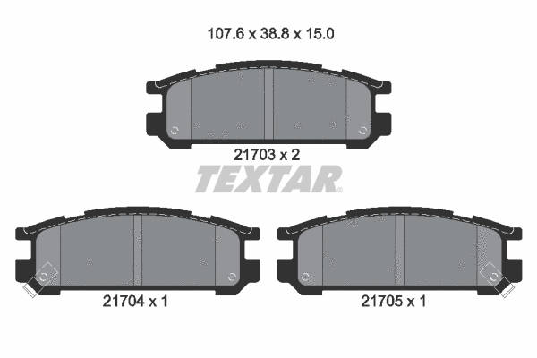 2170301 TEXTAR Комплект тормозных колодок, дисковый тормоз (фото 1)