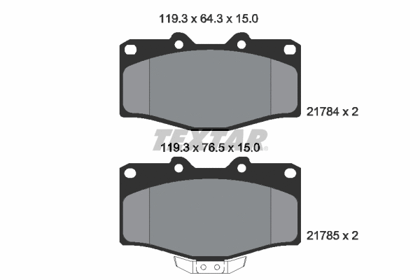 2178401 TEXTAR Комплект тормозных колодок, дисковый тормоз (фото 1)