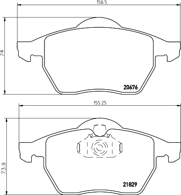 2182901 TEXTAR Комплект тормозных колодок, дисковый тормоз (фото 1)