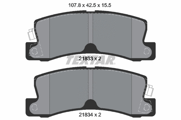 2183301 TEXTAR Комплект тормозных колодок, дисковый тормоз (фото 1)