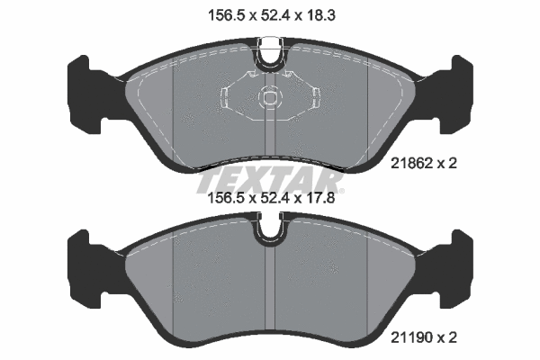 2186201 TEXTAR Комплект тормозных колодок, дисковый тормоз (фото 1)