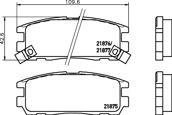 2187503 TEXTAR Комплект тормозных колодок, дисковый тормоз (фото 1)