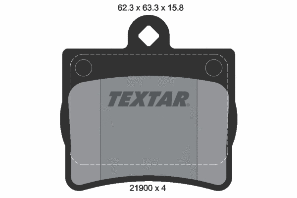 2190003 TEXTAR Комплект тормозных колодок, дисковый тормоз (фото 1)