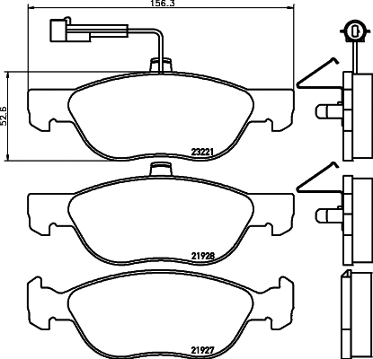 2192802 TEXTAR Комплект тормозных колодок, дисковый тормоз (фото 1)