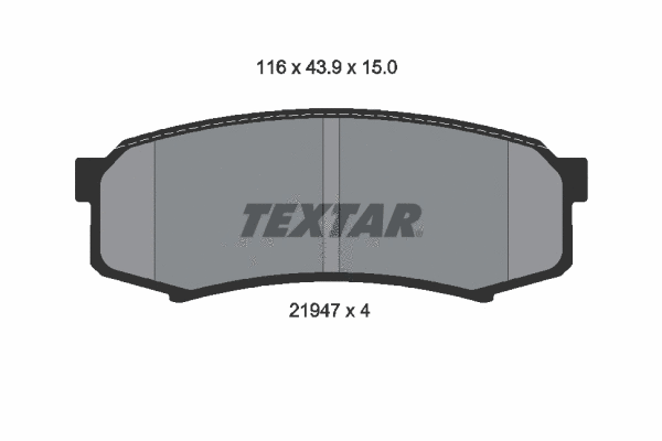 2194701 TEXTAR Комплект тормозных колодок, дисковый тормоз (фото 1)