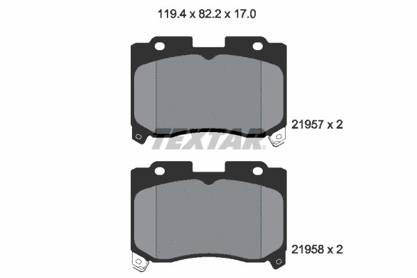 2195701 TEXTAR Комплект тормозных колодок, дисковый тормоз (фото 1)